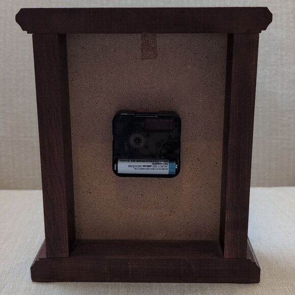 Vintage Handcrafted Cross Stitch Duck Battery Operated Wood Mantel Clock 1989 - Picture 8 of 13